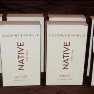 10 Pk Native Coconut Vanilla Bar Soap - No Sulfate